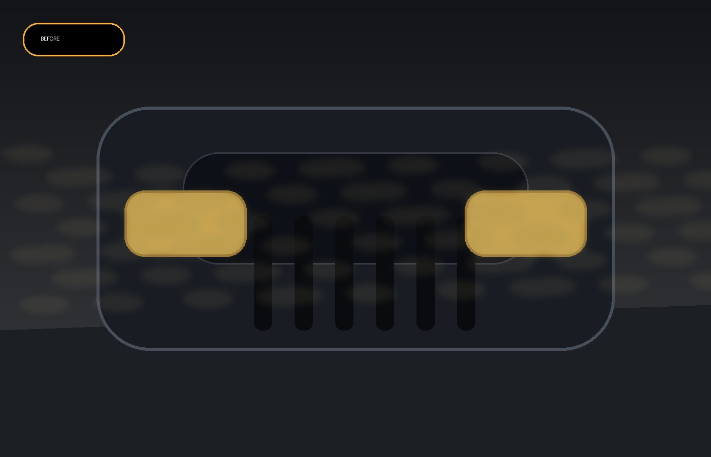 Cloudy oxidized headlights concept before image
